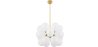 Buy Jacobella 18 bulbs suspension lamp - Metal and glass White 59344 at MyFaktory