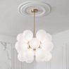 Buy Jacobella 18 bulbs suspension lamp - Metal and glass White 59344 - prices