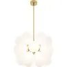 Buy Jacobella 18 bulbs suspension lamp - Metal and glass White 59344 - in the UK