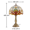 Buy Tiffany table lamp - Crystal Multicolour 59350 - in the UK