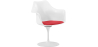 Buy Dining Chair with Armrests - White Swivel Chair - Tulipan Red 59259 - in the UK
