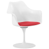 Buy Dining Chair with Armrests - White Swivel Chair - Tulipan Red 59259 in the United Kingdom
