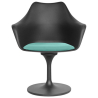 Buy Dining Chair with Armrests - Black Swivel Chair - Tulipa Turquoise 59260 - prices