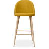 Buy Fabric Upholstered Stool - Scandinavian Design - 76cm - Bennett Yellow 59356 - in the UK
