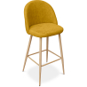 Buy Fabric Upholstered Stool - Scandinavian Design - 76cm - Bennett Yellow 59356 with a guarantee