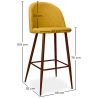 Buy Fabric Upholstered Stool - Scandinavian Design - 76cm - Bennett Yellow 59357 with a guarantee