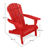 Buy Adirondack Garden Chair - Wood Red 59415 at MyFaktory