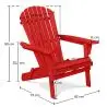 Buy Adirondack Garden Chair - Wood Red 59415 in the United Kingdom