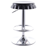 Buy Swivel Chromed Metal Bottle Cap Bar Stool - Height Adjustable White 49737 - in the UK
