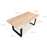Buy Industrial solid wood dining table - Tyke Natural wood 59290 with a guarantee