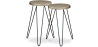 Buy X2 industrial auxiliary tables with Hairpin legs - Wood and metal Grey 59463 - in the UK