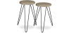 Buy X2 industrial auxiliary tables with Hairpin legs - Wood and metal Grey 59463 - prices