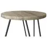Buy X2 industrial auxiliary tables with Hairpin legs - Wood and metal Grey 59463 in the United Kingdom