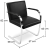 Buy Bruno design office Chair  - Premium Leather Black 16808 in the United Kingdom