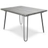 Buy 120x90 Hanna Industrial dining table style Hairpin legs - Wood and metal Grey 59464 in the United Kingdom