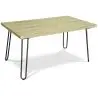 Buy 150x90 Holly Industrial dining table style Hairpin legs - Wood and metal Natural wood 59465 in the United Kingdom