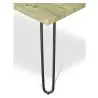 Buy 150x90 Holly Industrial dining table style Hairpin legs - Wood and metal Natural wood 59465 - in the UK