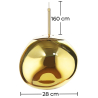 Buy Lava Design pendant lamp - Acrylic  Gold 59486 with a guarantee