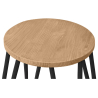 Buy Hairpin Stool - 44cm - Light wood and metal Light grey 59488 - in the UK