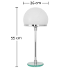 Buy Bauha Desk Lamp - Chrome Copper/Opal Glass White 13292 with a guarantee