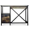 Buy Wooden Desk with Drawers - Industrial Design - Nash Natural wood 59280 - in the UK