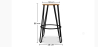 Buy Hairpin Bar Stool 66cm - Light wood and metal Black 59500 in the United Kingdom