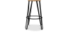 Buy Hairpin Bar Stool 66cm - Light wood and metal Black 59500 in the United Kingdom