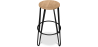 Buy Hairpin Bar Stool 66cm - Light wood and metal Black 59500 home delivery