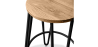 Buy Hairpin Bar Stool 66cm - Light wood and metal Black 59500 - in the UK