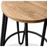 Buy Hairpin Bar Stool 66cm - Light wood and metal Black 59500 home delivery