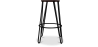 Buy Hairpin Bar Stool 66cm - Dark wood and metal Light grey 59501 in the United Kingdom