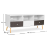 Buy Wooden TV Stand - Scandinavian Design - Quenby  Grey 59654 - prices