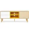 Buy Wooden TV Stand - Scandinavian Design - Erica  Yellow 59657 - in the UK
