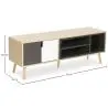 Buy Wooden TV Stand - Scandinavian Design - Freya  Grey 59659 - in the UK