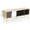 Buy Wooden TV Stand - Scandinavian Design - Freya  Grey 59659 - in the UK