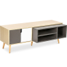Buy Wooden TV Stand - Scandinavian Design - Freya  Grey 59659 in the United Kingdom
