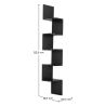 Buy Wall Shelf Scandinavian Style with 5 Shelves – Wood Black 59642 - in the UK