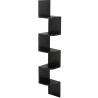 Buy Wall Shelf Scandinavian Style with 5 Shelves – Wood Black 59642 - in the UK