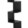 Buy Wall Shelf Scandinavian Style with 5 Shelves – Wood Black 59642 with a guarantee