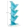 Buy Wooden Bookshelf - Modern Design - Vanu Blue 59643 with a guarantee