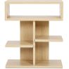 Buy Scandinavian style low shelf with 5 compartments - Wood White 59644 - in the UK