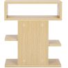 Buy Scandinavian style low shelf with 5 compartments - Wood White 59644 in the United Kingdom