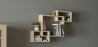Buy Wooden Wall Shelf - Box Design - Dagoa Natural wood 59645 in the United Kingdom