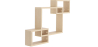 Buy Wooden Wall Shelf - Box Design - Dagoa Natural wood 59645 at MyFaktory