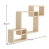 Buy Wooden Wall Shelf - Box Design - Dagoa Natural wood 59645 with a guarantee
