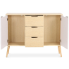 Buy Wooden Sideboard - Scandinavian Design - 3 drawers - Regir Natural wood 59652 in the United Kingdom