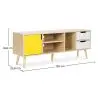 Buy Wooden TV Stand - Scandinavian Design - Haley  Yellow 59660 with a guarantee