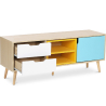 Buy Wooden TV Stand - Scandinavian Design - Kaira Multicolour 59718 in the United Kingdom