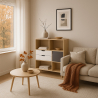 Buy Wooden Bookshelf - Scandinavian Design - Polani Natural wood 59648 - prices