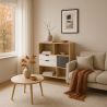 Buy Wooden Bookshelf - Scandinavian Design - Polani Natural wood 59648 with a guarantee